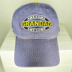 Vintage “Awesome Grandad” Faded Blue Cap